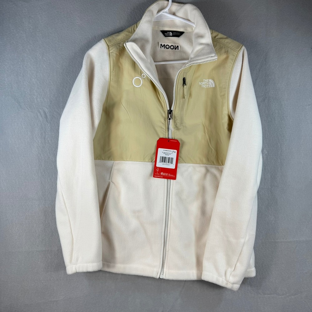 The North Face Denali Fleece Jacket Womens Medium Cream Tan Noom Full Zip NWT